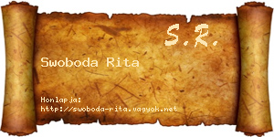 Swoboda Rita névjegykártya